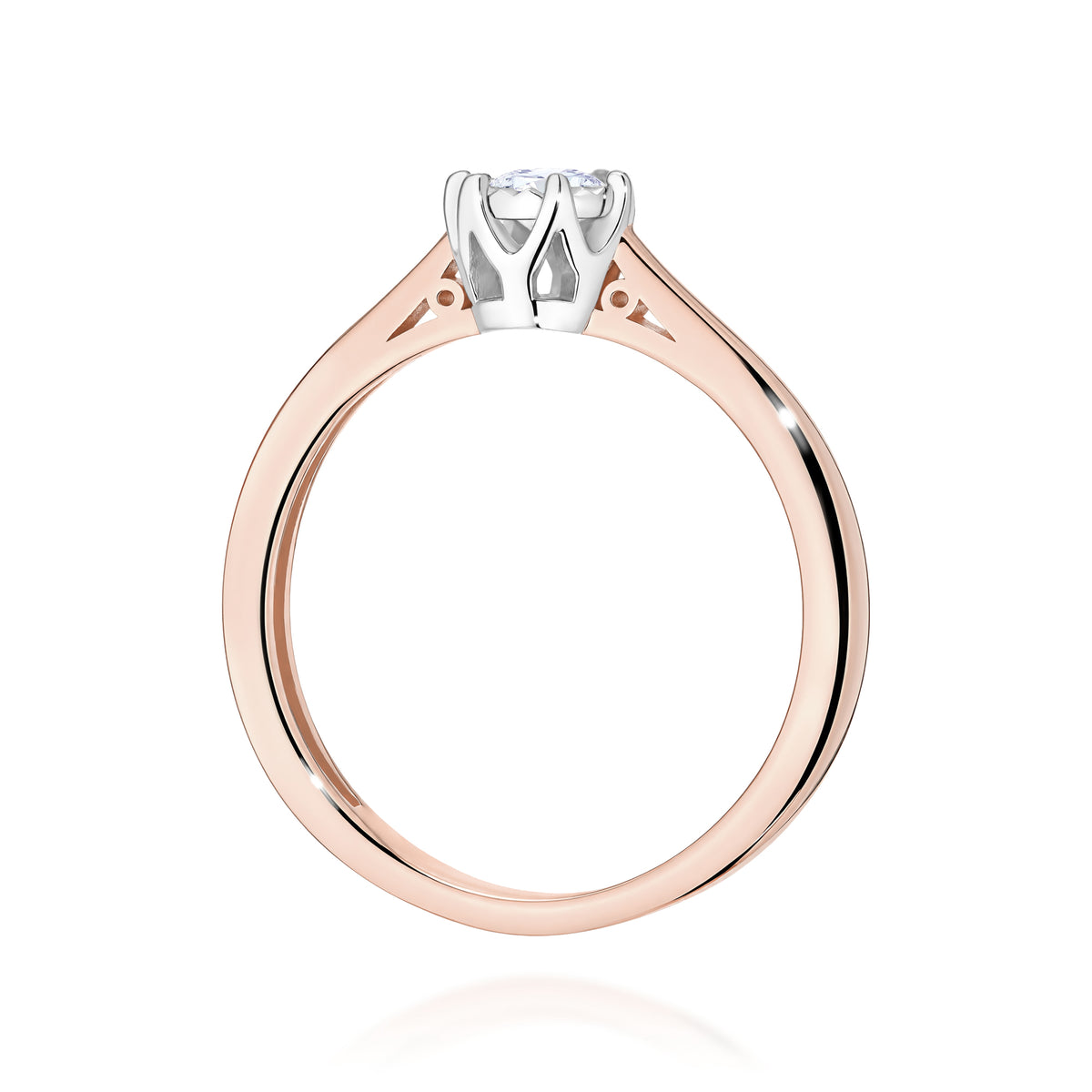 Inel Aur 14K cu Diamant Natural 0.15 ct