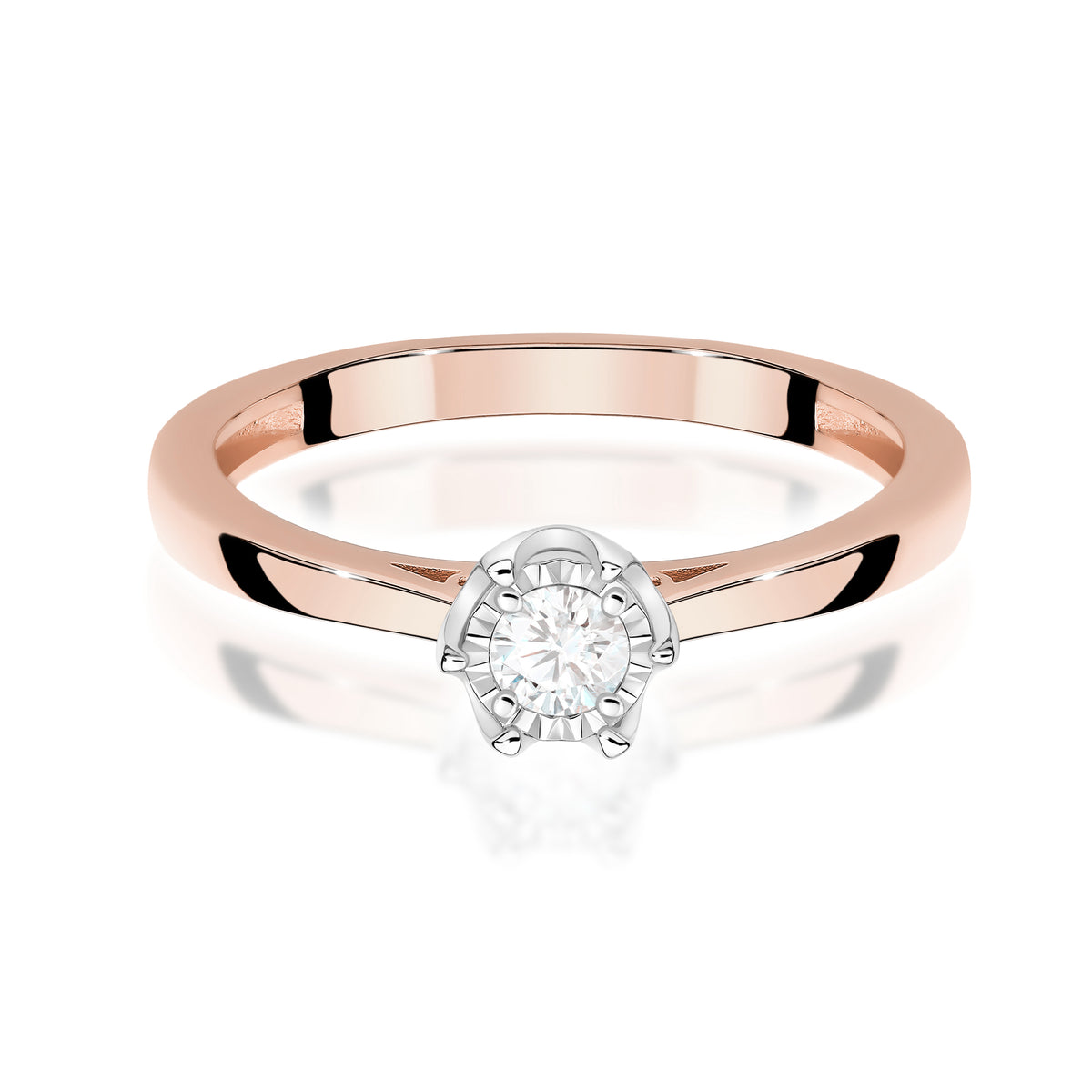 Inel Aur 14K cu Diamant Natural 0.20 ct