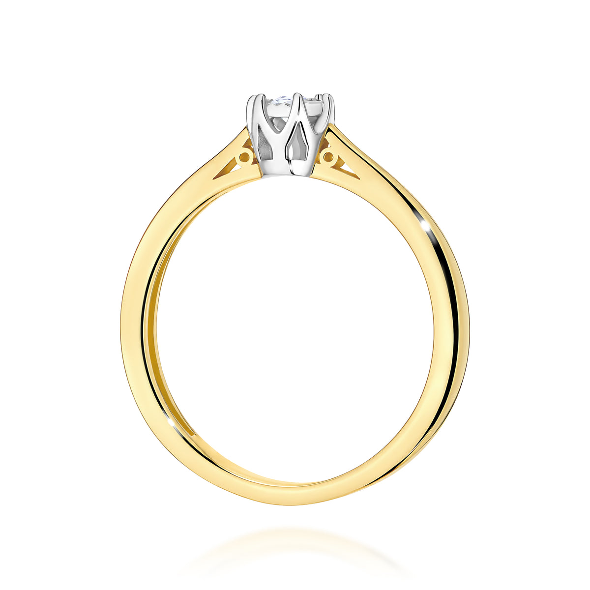 Inel Aur 14K cu Diamant Natural 0.05 ct