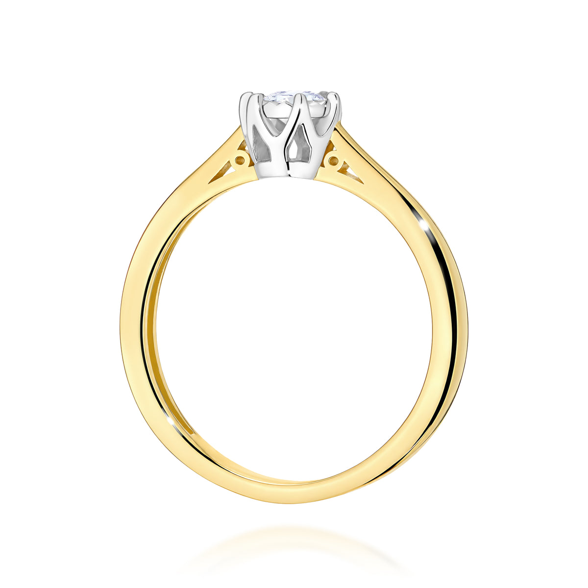 Inel Aur 9K cu Diamant Natural 0.08 ct