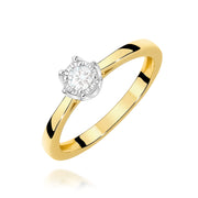 Inel Aur 9K cu Diamant Natural 0.20 ct