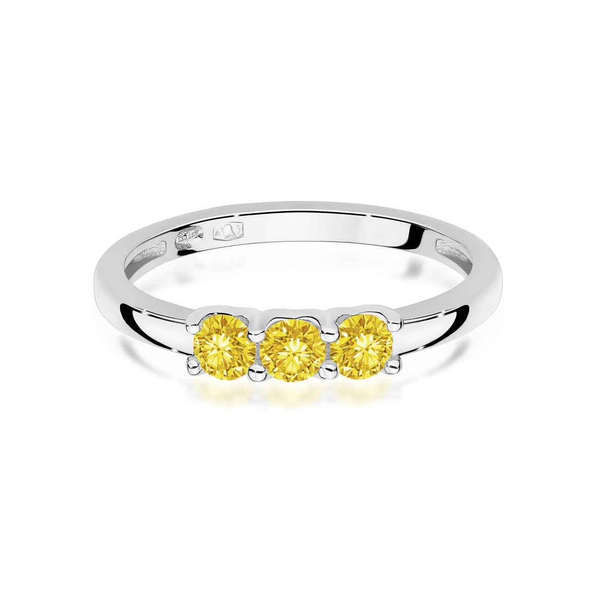 Inel Aur 14K cu Diamante Galbene de Laborator 0.30 ct