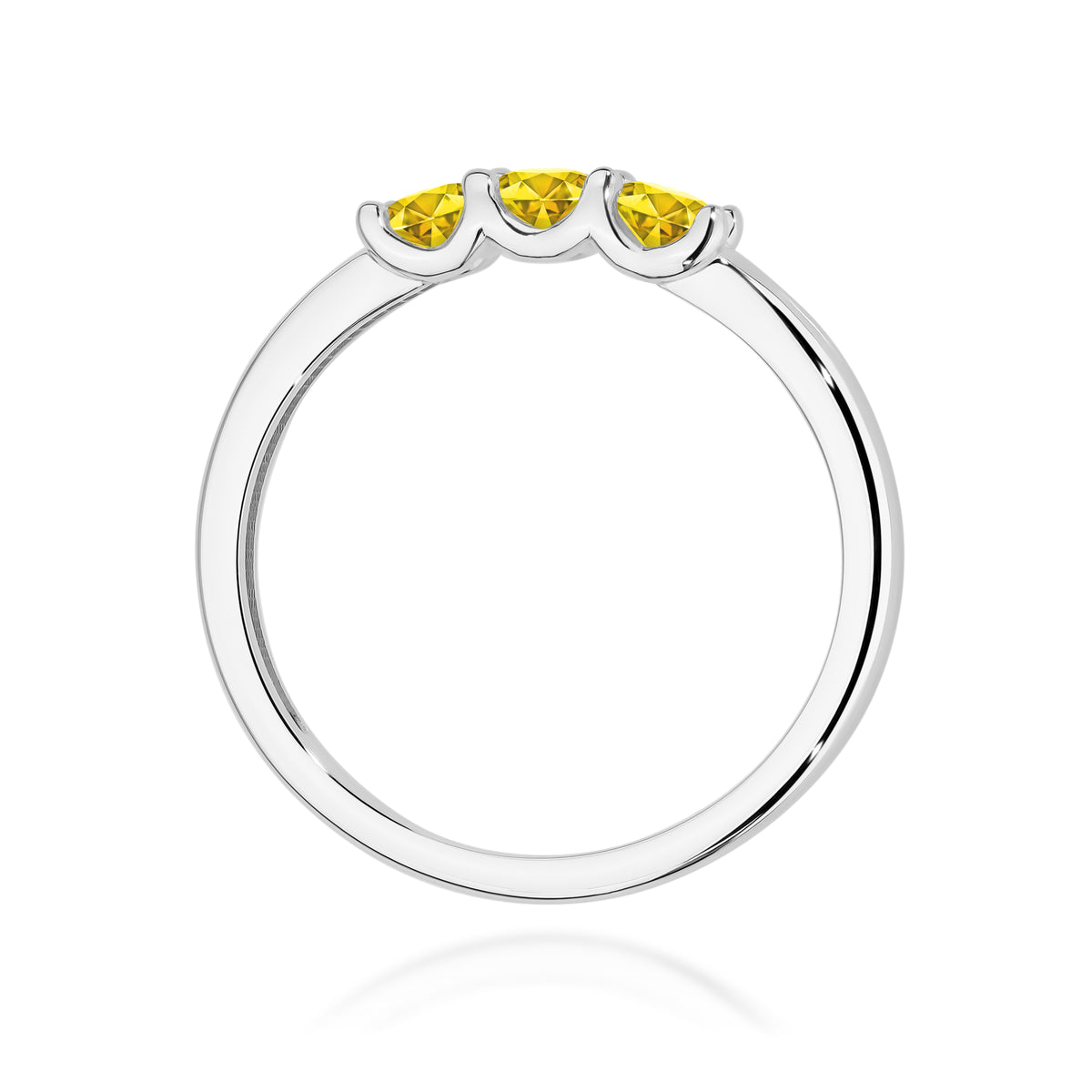 Inel Aur 14K cu Diamante Galbene de Laborator 0.30 ct