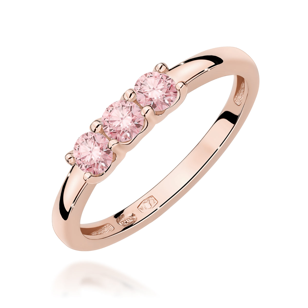 Inel Aur 14K cu Diamante Roz de Laborator 0.30 ct
