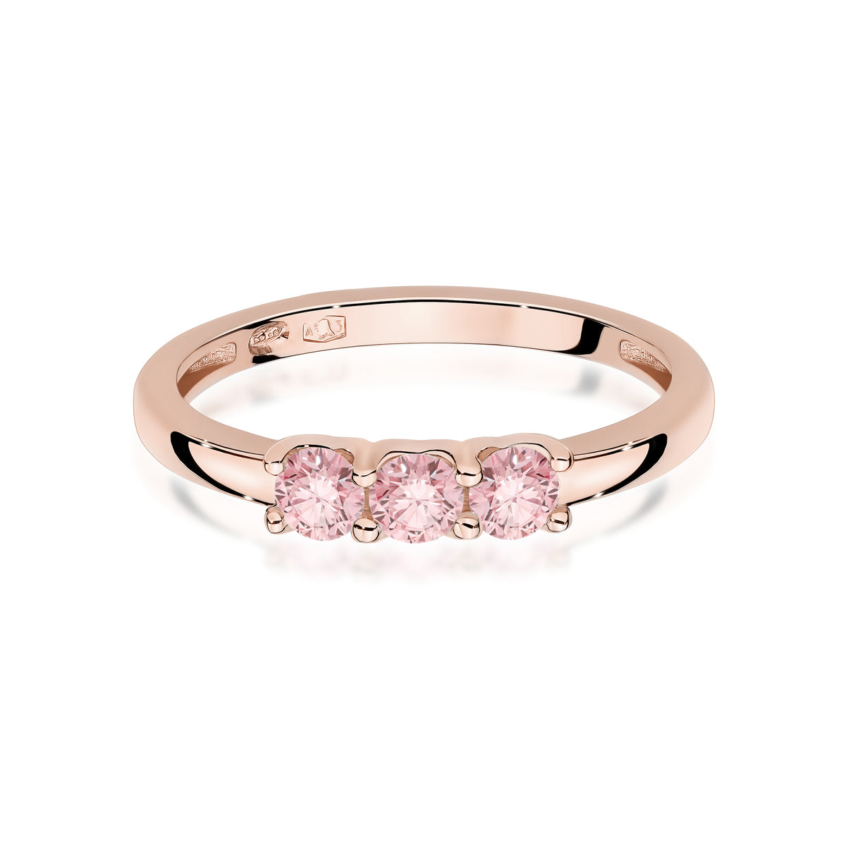 Inel Aur 14K cu Diamante Roz de Laborator 0.30 ct