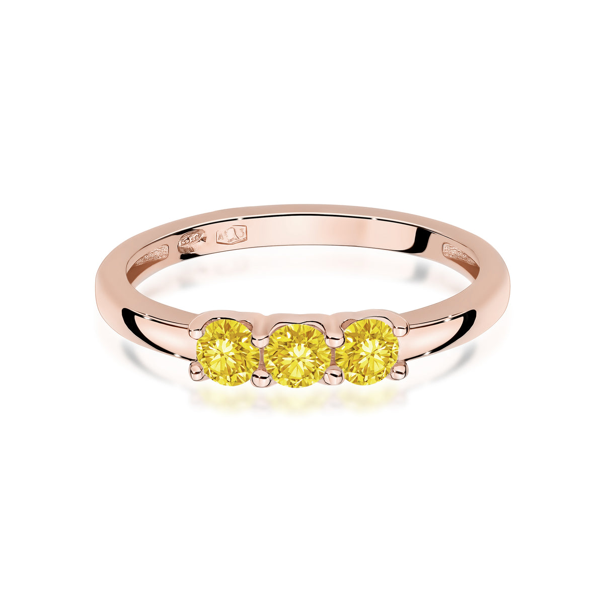 Inel Aur 14K cu Diamante Galbene de Laborator 0.30 ct