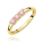 Inel Aur 14K cu Diamante Roz de Laborator 0.30 ct