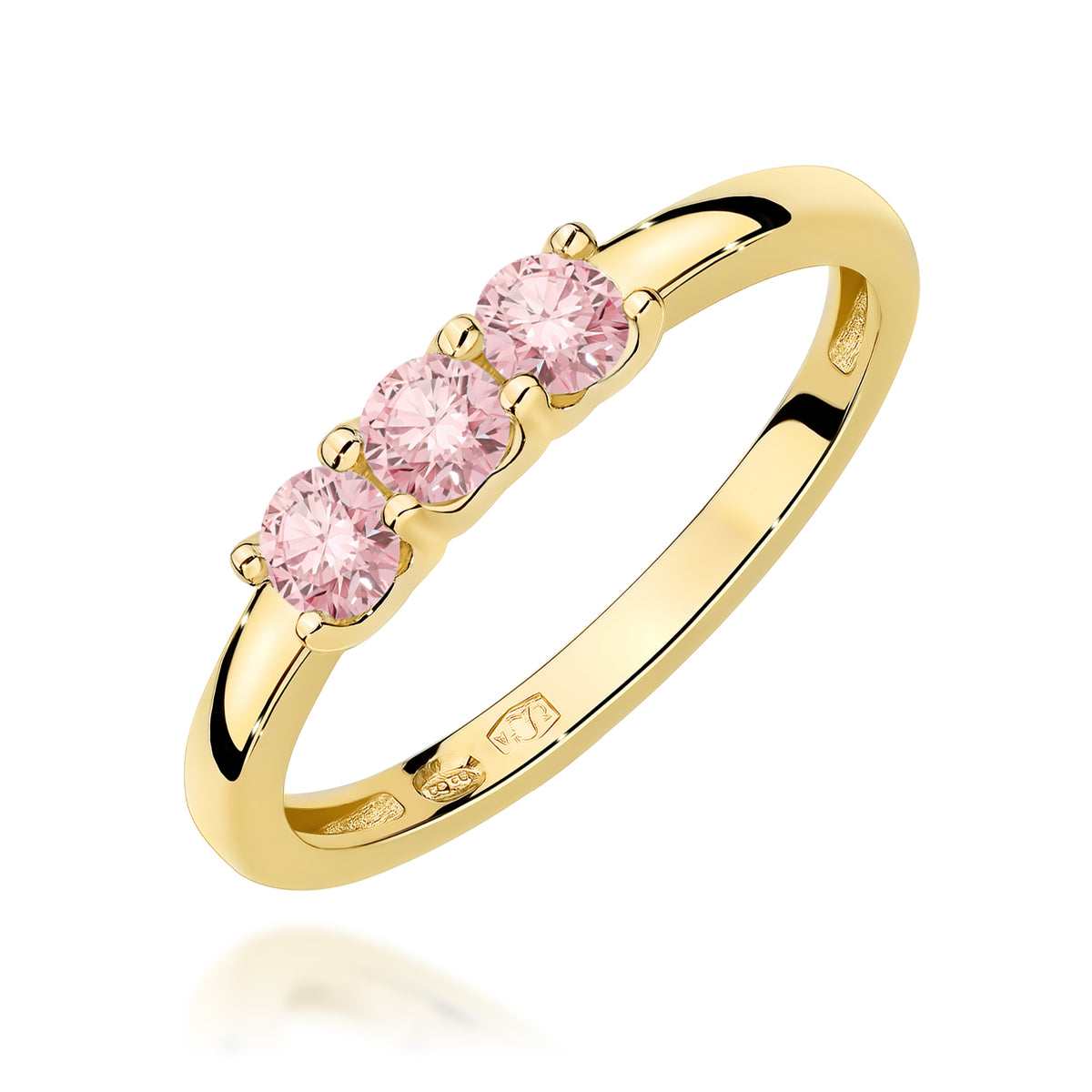 Inel Aur 14K cu Diamante Roz de Laborator 0.30 ct