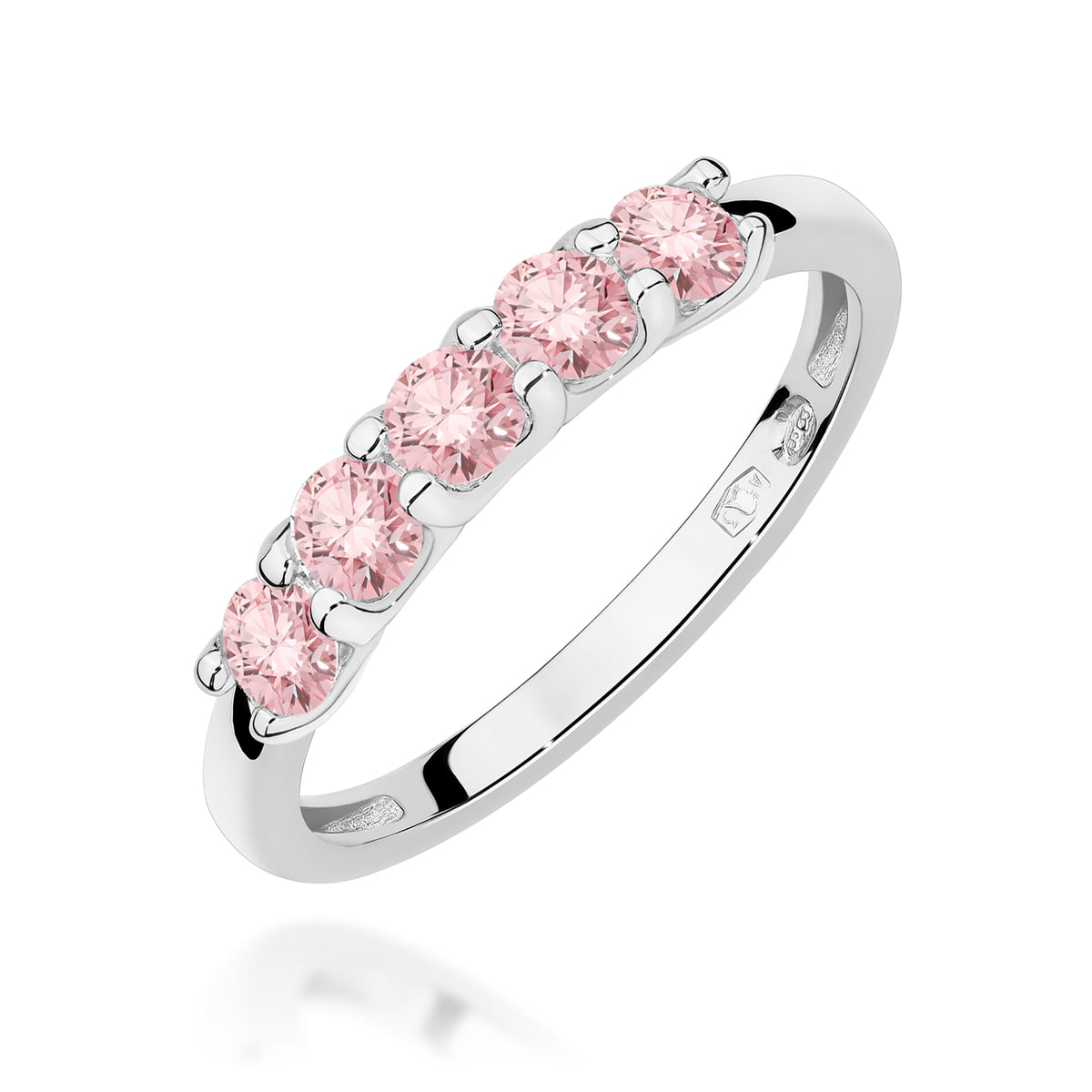 Inel Aur 14K cu Diamante Roz de Laborator 0.50 ct