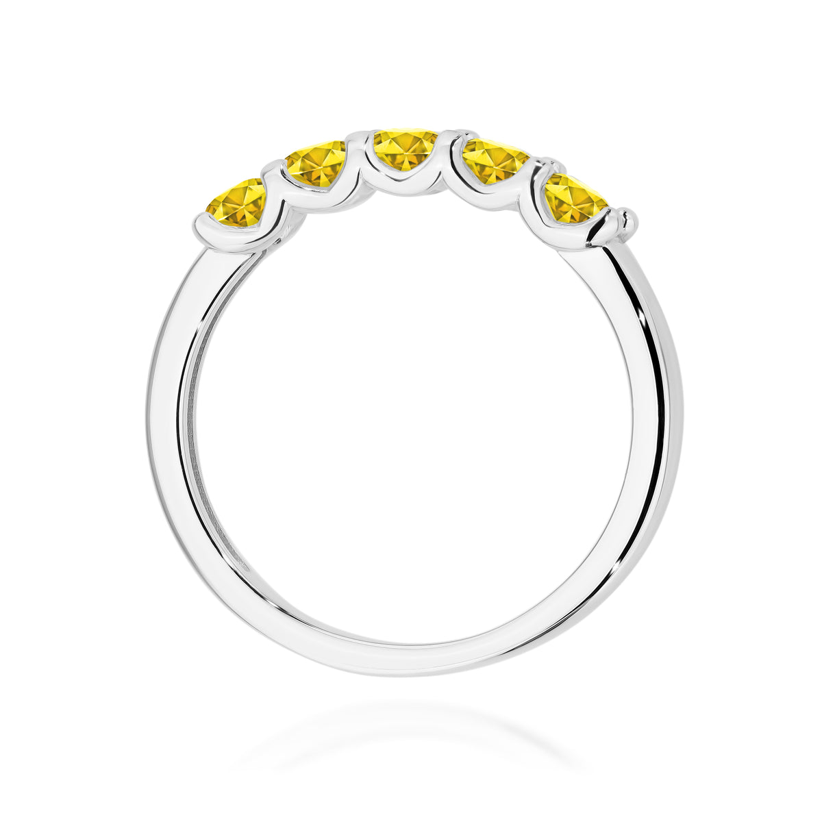 Inel Aur 14K cu Diamante Galbene de Laborator 0.50 ct