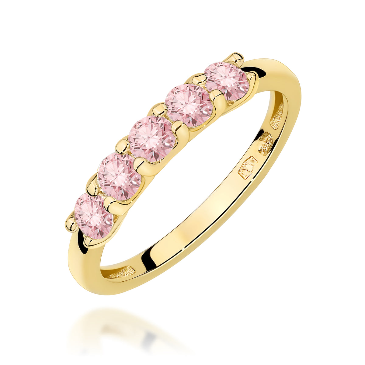 Inel Aur 14K cu Diamante Roz de Laborator 0.50 ct