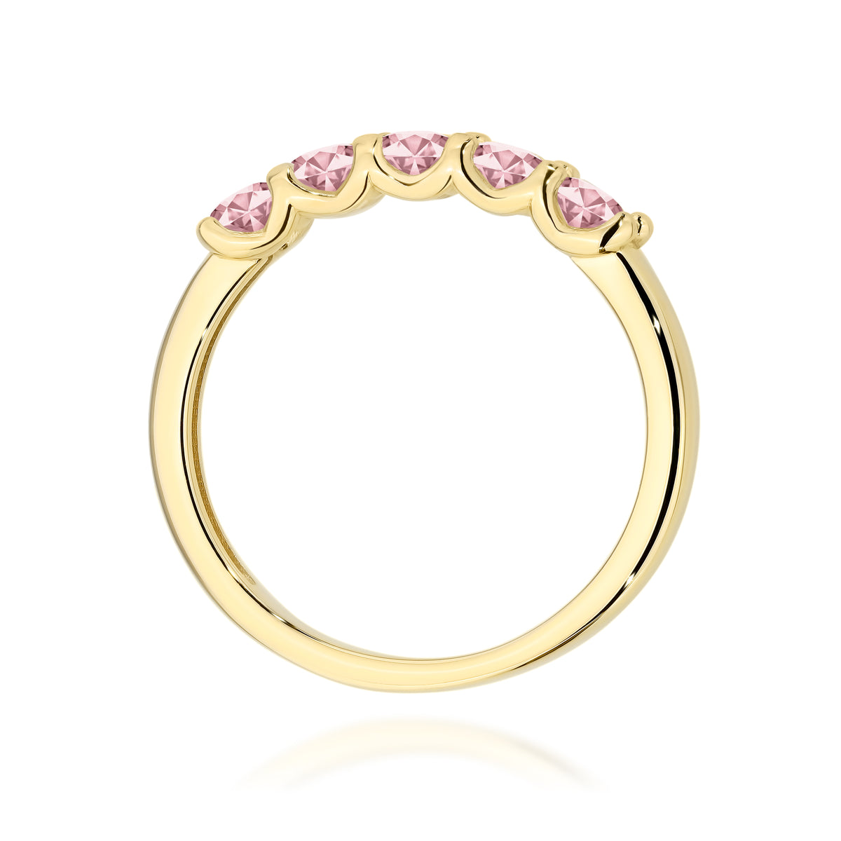 Inel Aur 9K cu Diamante Roz de Laborator 0.50 ct
