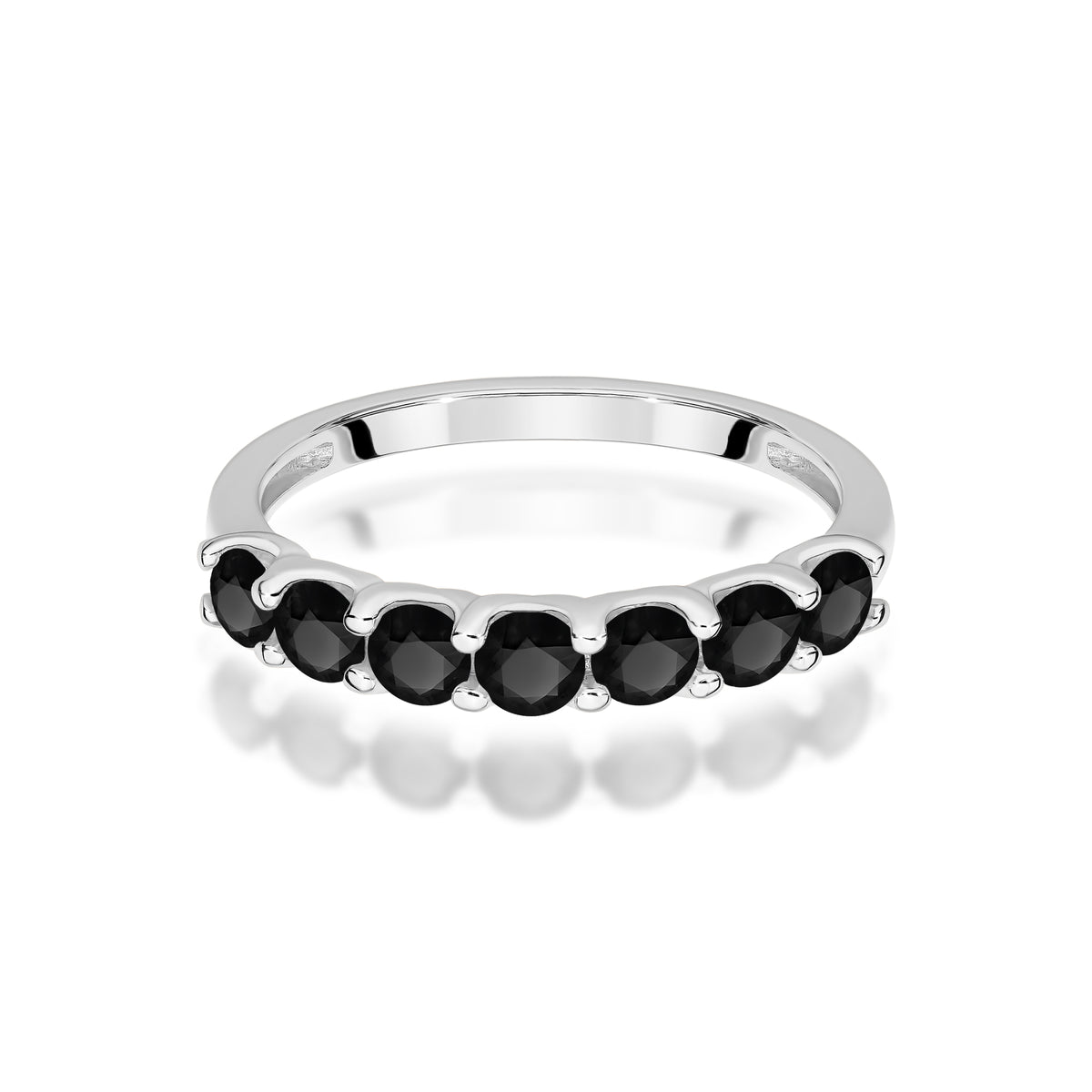 Inel Aur 14K cu Diamante Naturale Negre 0.84 ct