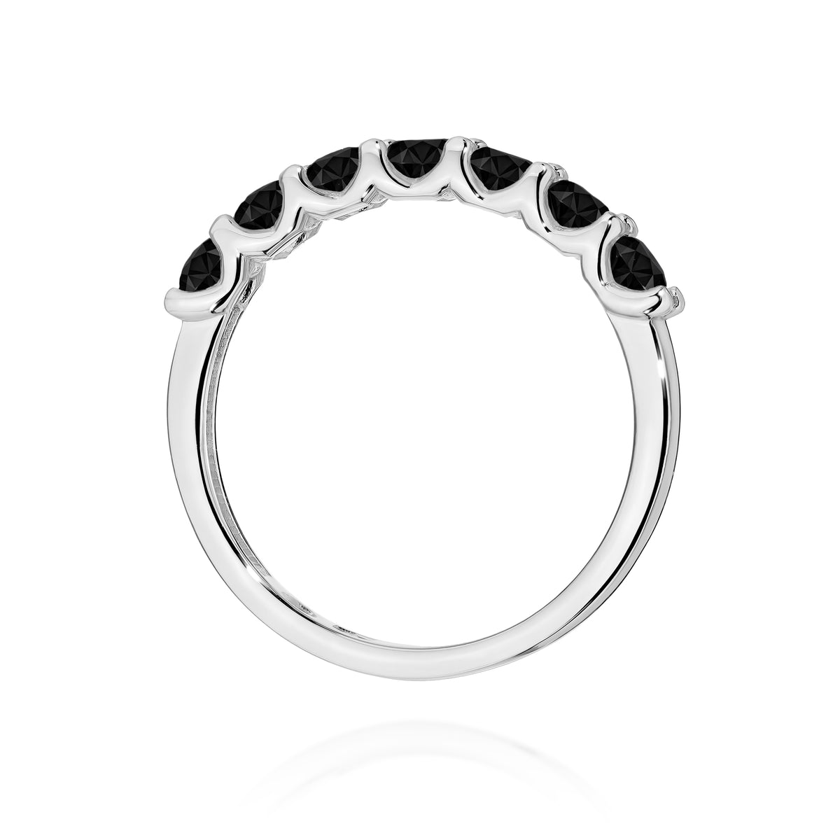 Inel Aur 14K cu Diamante Naturale Negre 0.84 ct