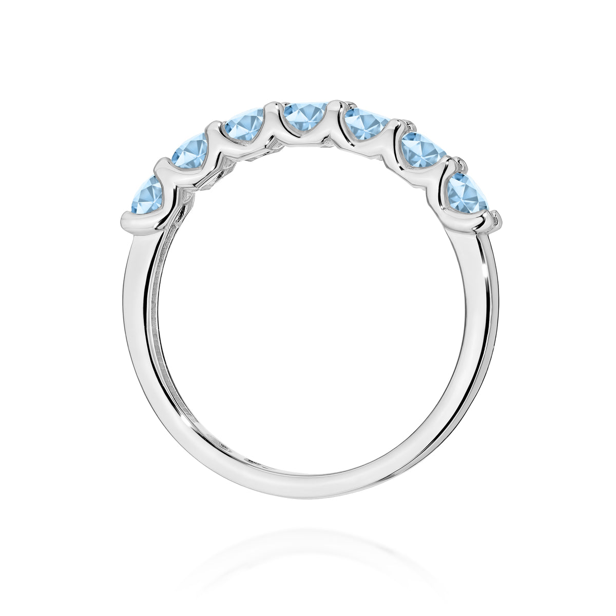 Inel Aur 14K cu Diamante Albastre de Laborator 0.70 ct
