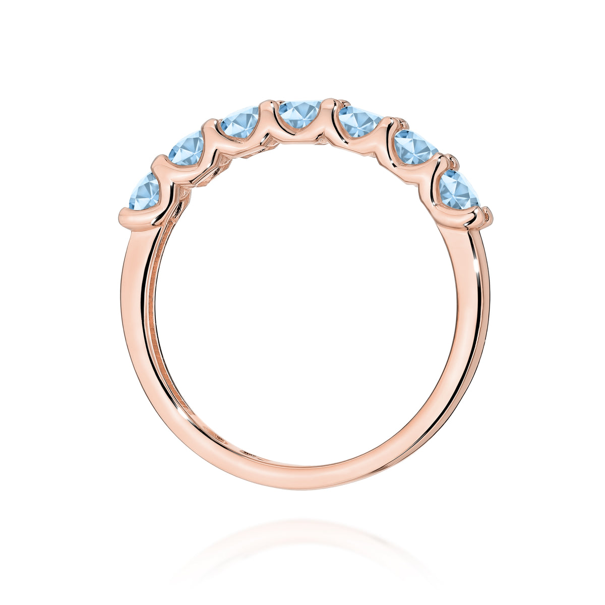 Inel Aur 14K cu Diamante Albastre de Laborator 0.70 ct