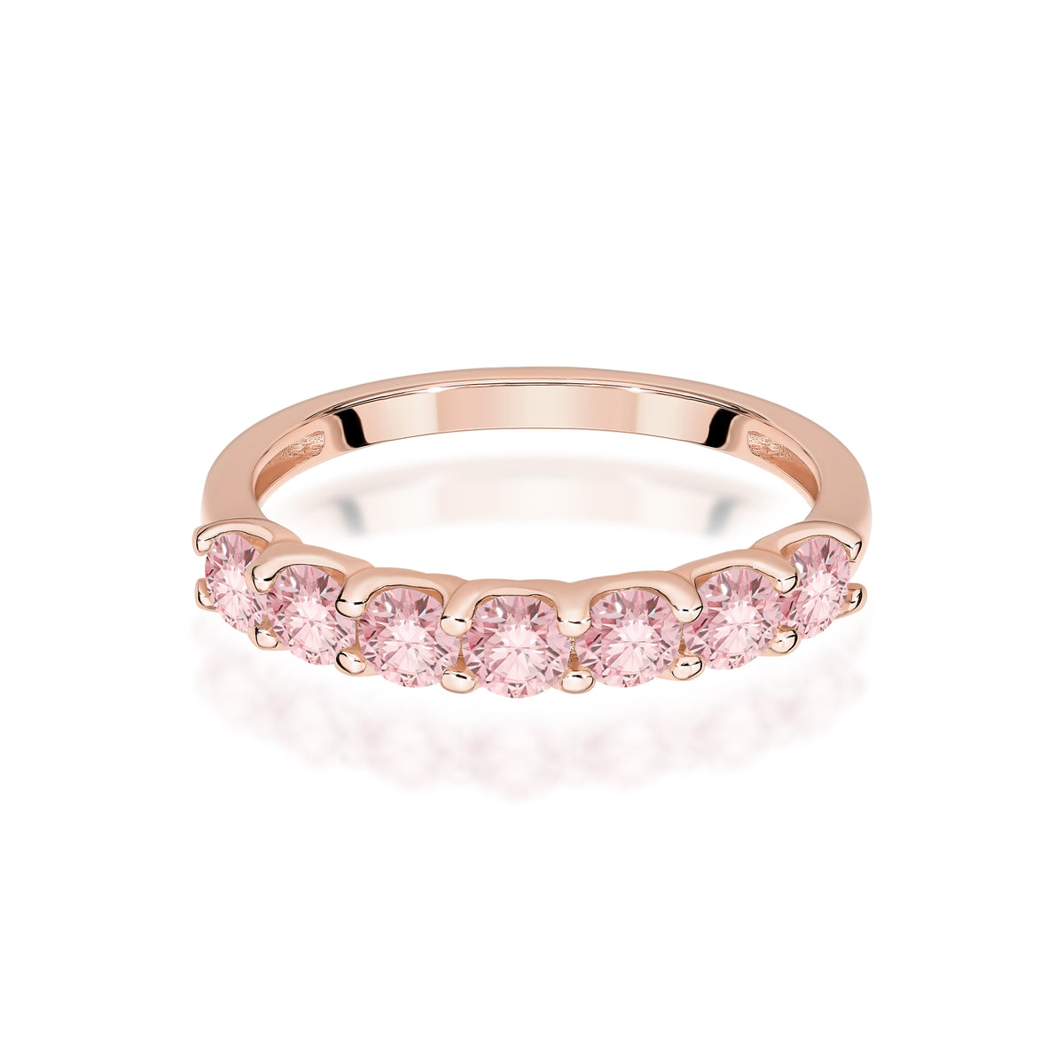Inel Aur 14K cu Diamante Roz de Laborator 0.70 ct