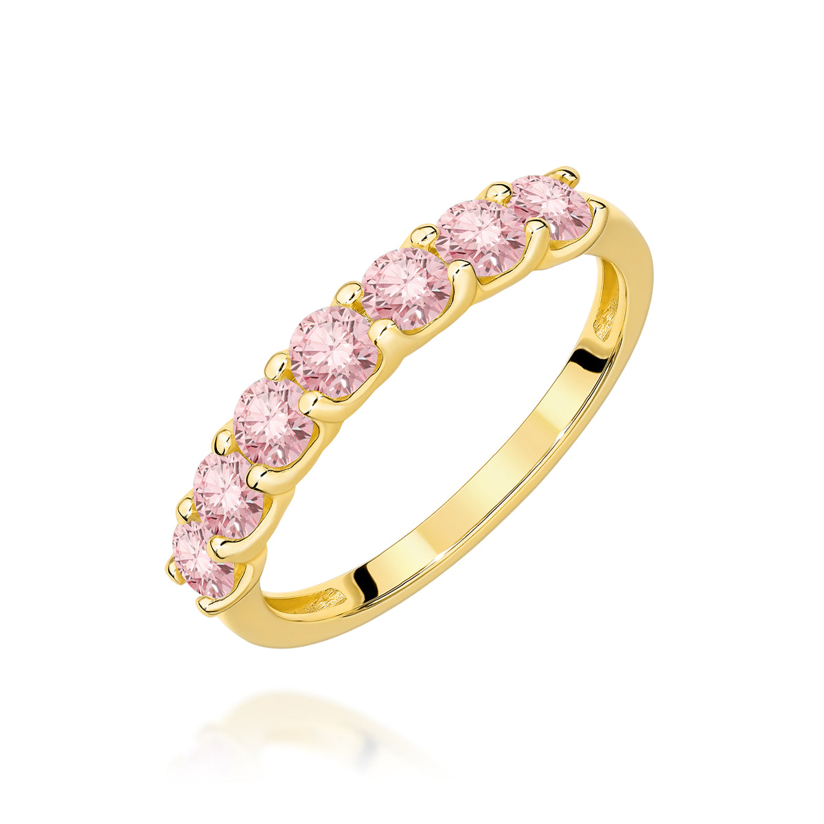 Inel Aur 14K cu Diamante Roz de Laborator 0.70 ct