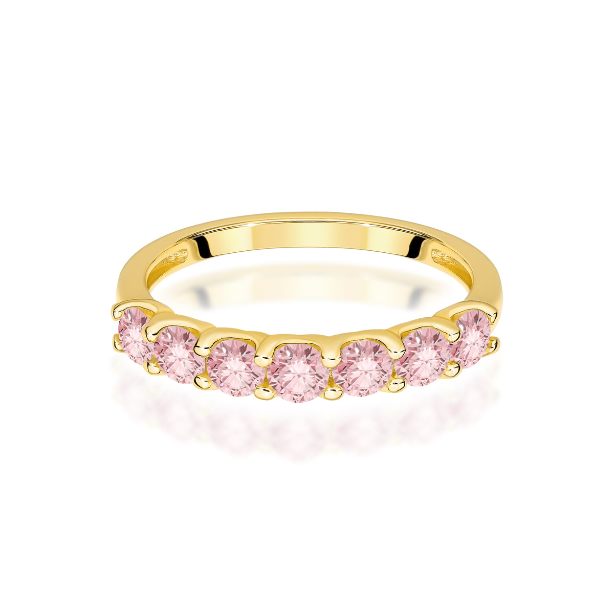 Inel Aur 9K cu Diamante Roz de Laborator 0.70 ct