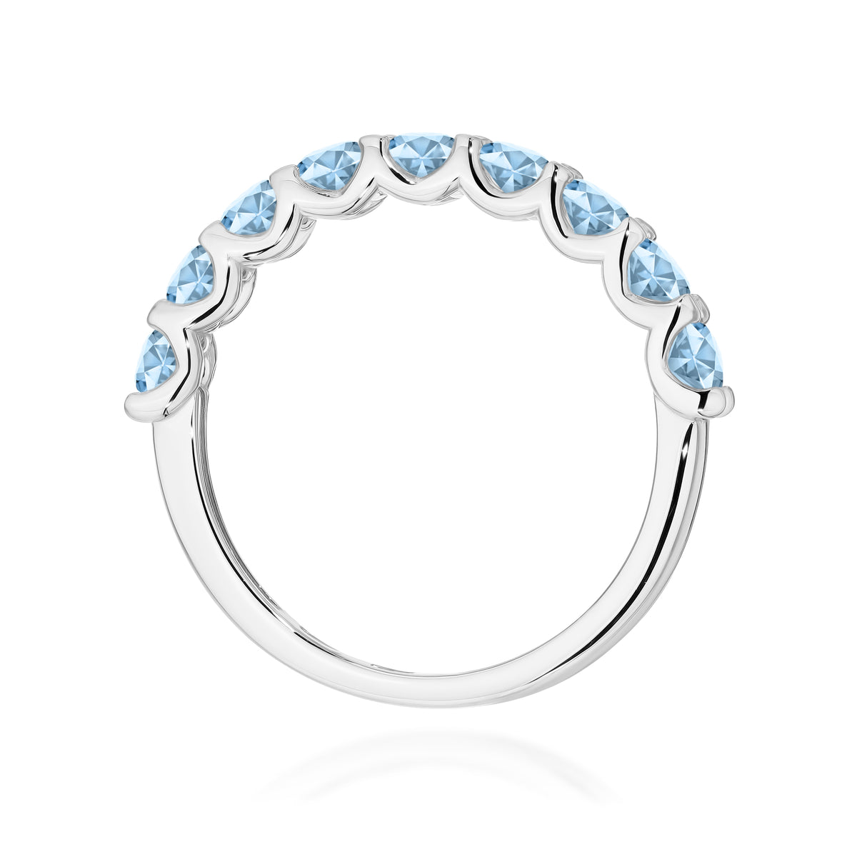 Inel Aur 14K cu Diamante Albastre de Laborator 0.90 ct