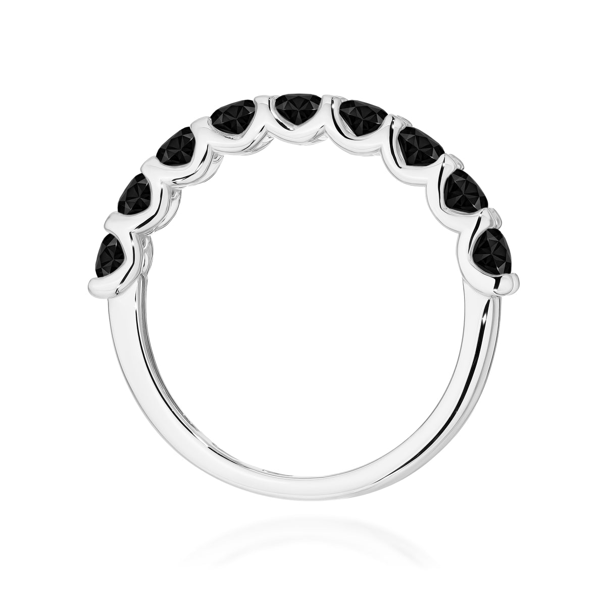 Inel Aur 9K cu Diamante Naturale Negre 1.08 ct