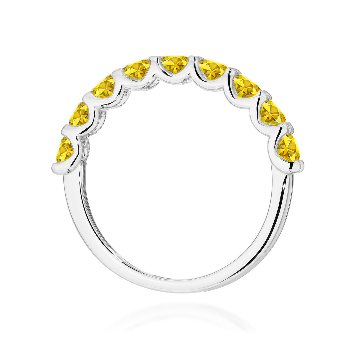 Inel Aur 9K cu Diamante Galbene de Laborator 0.90 ct
