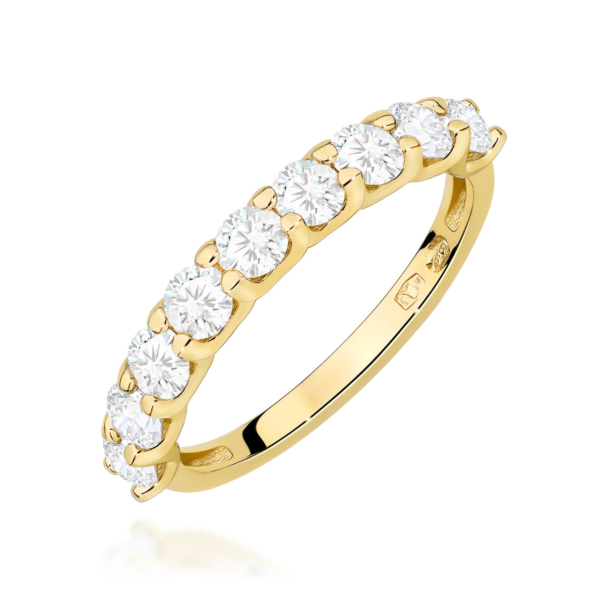 Inel Aur 9K cu Diamante de Laborator 0.90 ct