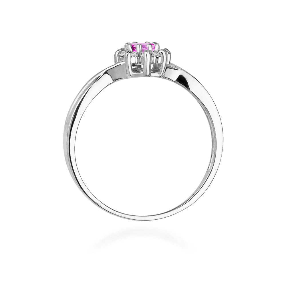 Inel Aur 14K W072 Topaz Roz 0.13ct