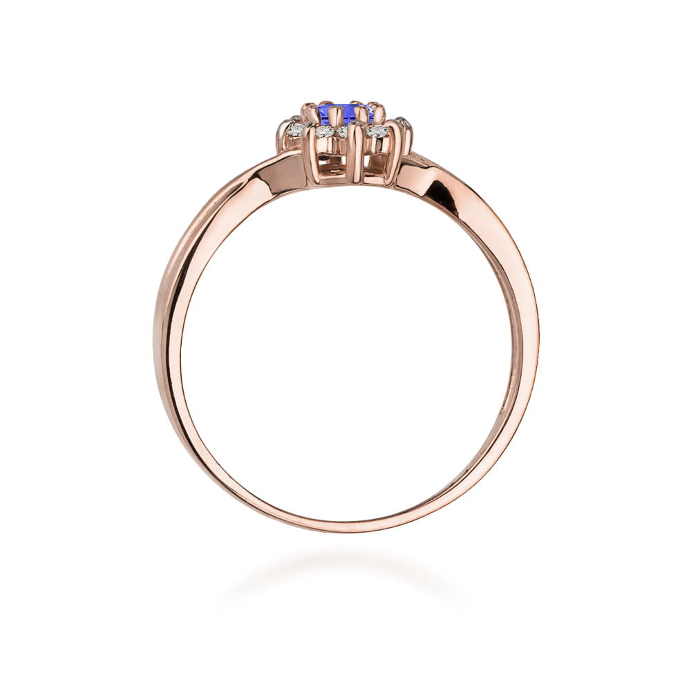 Inel Aur 14K cu Tanzanit 0.15 ct - Roz