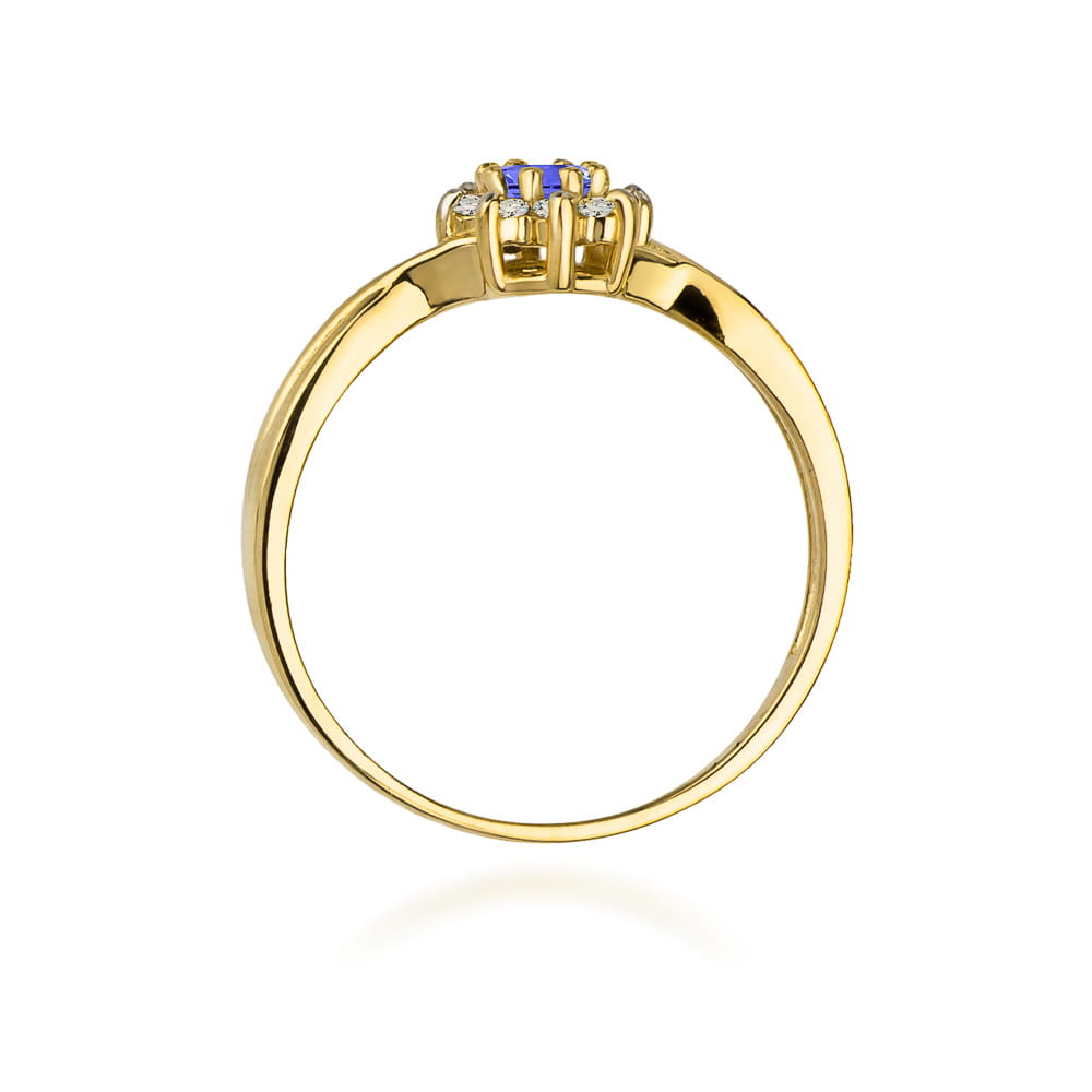 Inel Aur 14K cu Tanzanit 0.15 ct - Galben