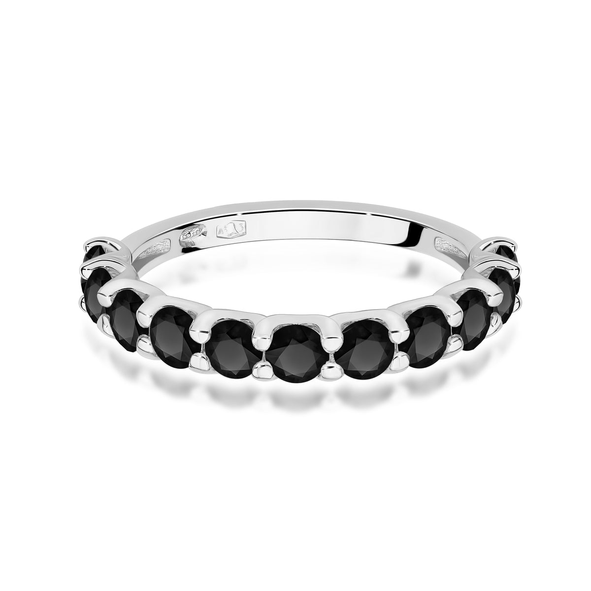 Inel Aur 14K cu Diamante Naturale Negre 1.32 ct