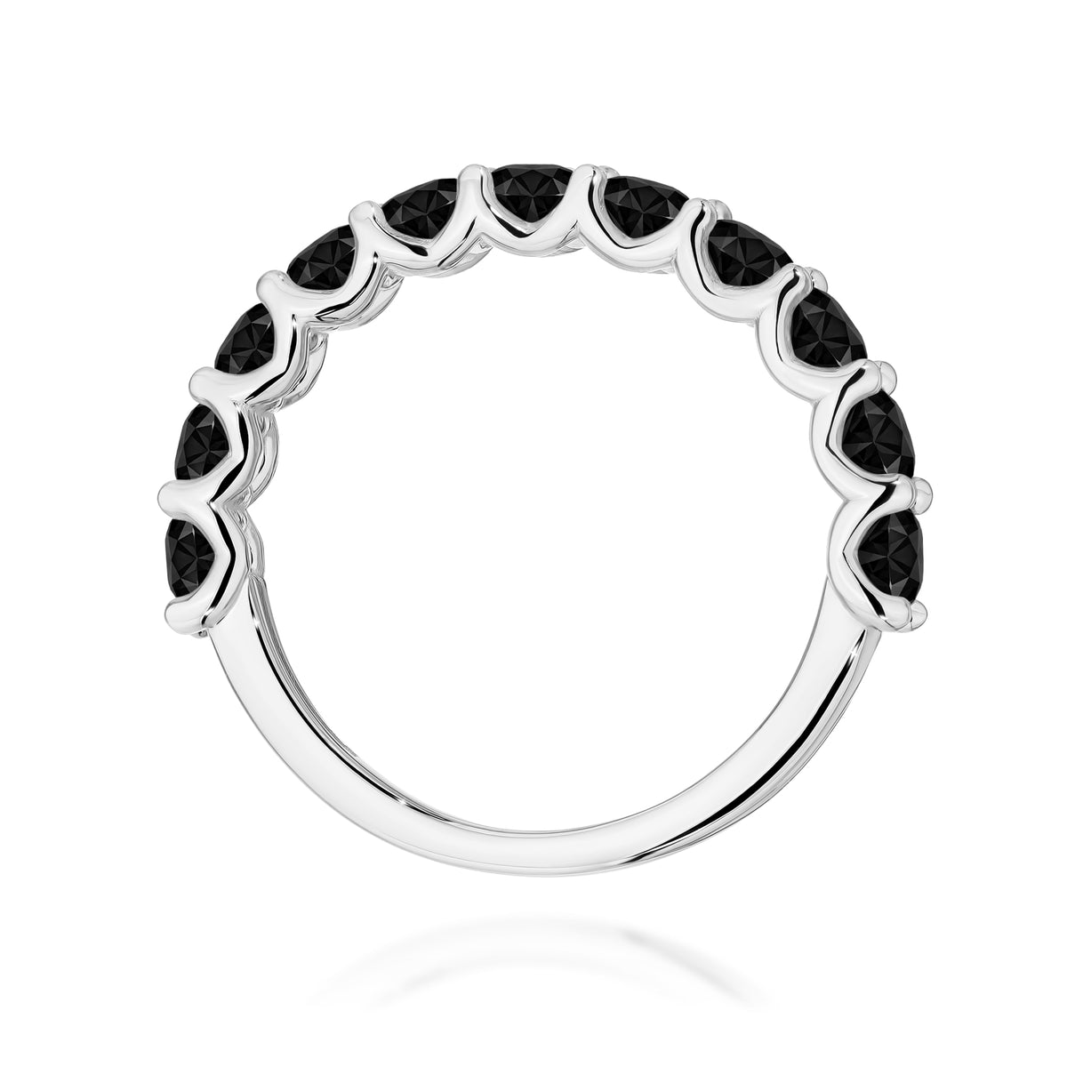 Inel Aur 14K cu Diamante Naturale Negre 1.32 ct