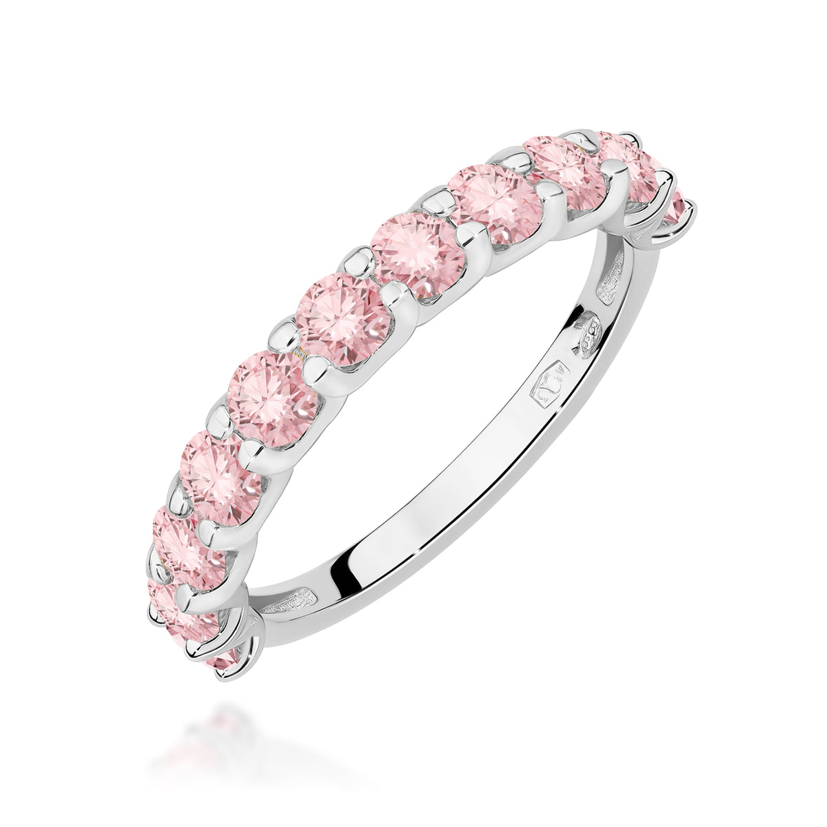 Inel Aur 14K cu Diamante Roz de Laborator 1.10 ct