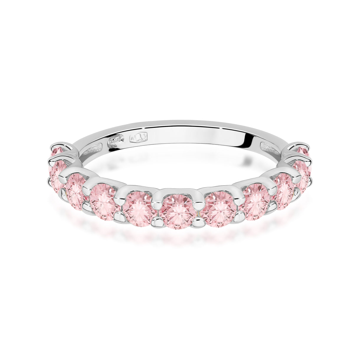 Inel Aur 14K cu Diamante Roz de Laborator 1.10 ct