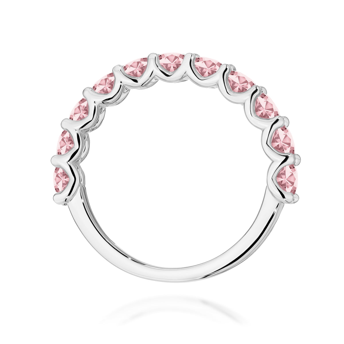 Inel Aur 14K cu Diamante Roz de Laborator 1.10 ct
