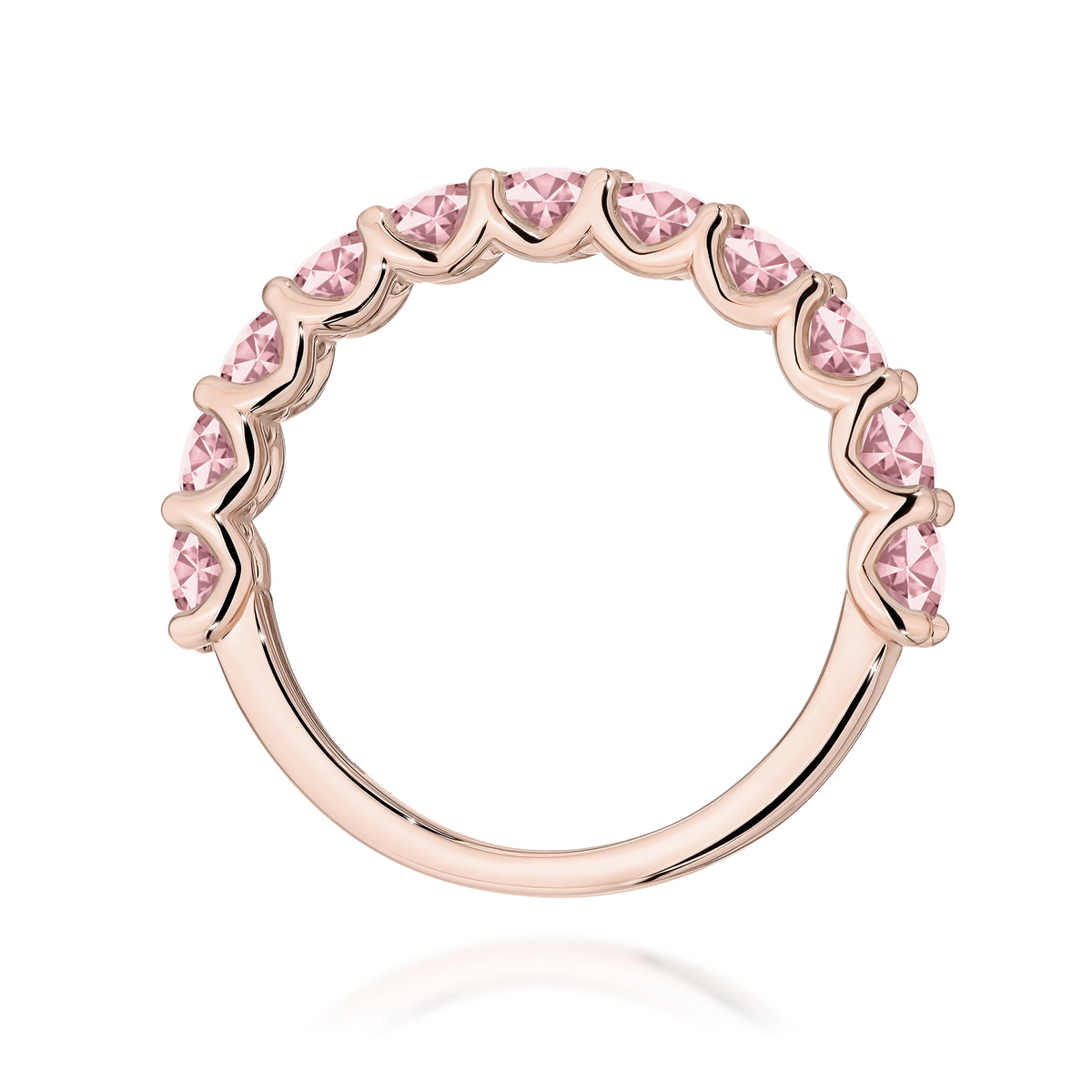Inel Aur 14K cu Diamante Roz de Laborator 1.10 ct