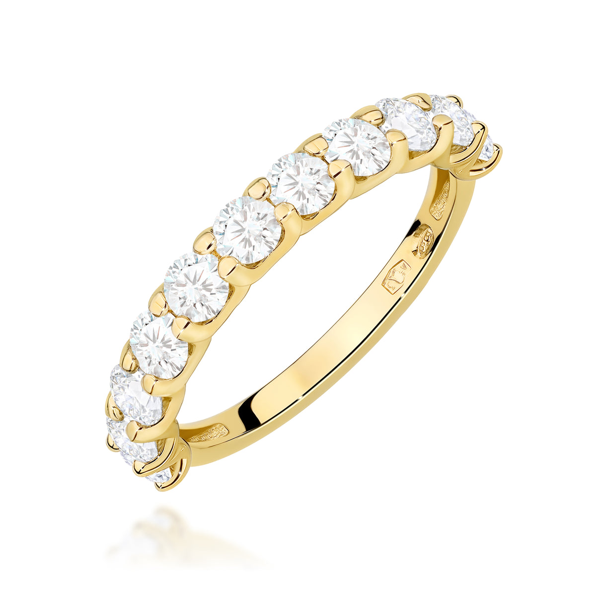 Inel Aur 9K cu Diamante Naturale 1.10 ct