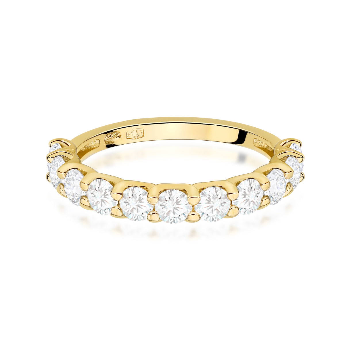 Inel Aur 9K cu Diamante Naturale 1.10 ct