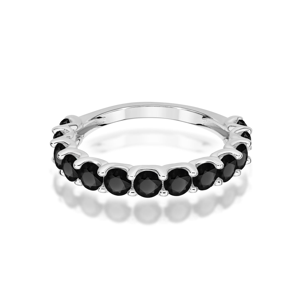 Inel Aur 9K cu Diamante Naturale Negre 1.56 ct