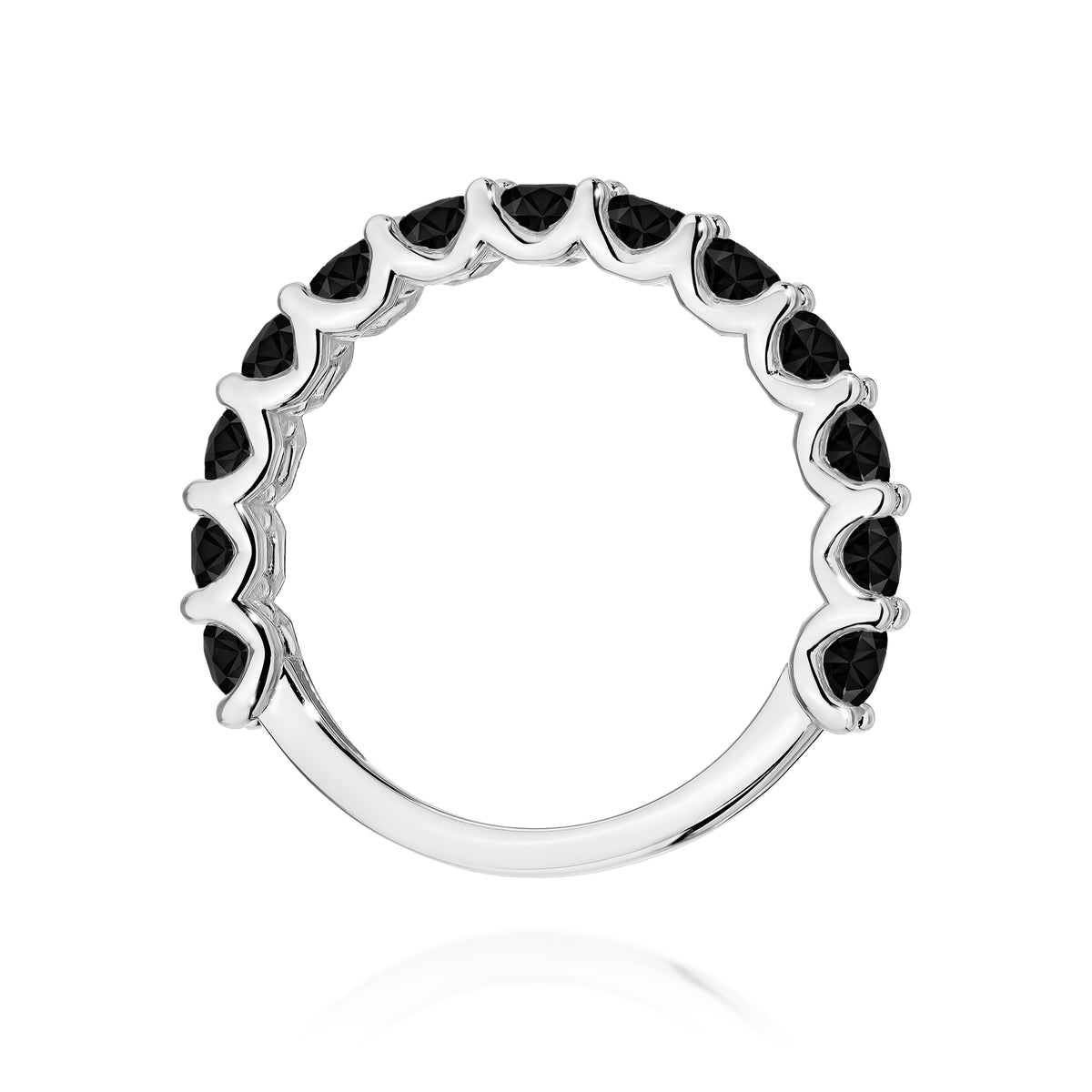Inel Aur 9K cu Diamante Naturale Negre 1.56 ct