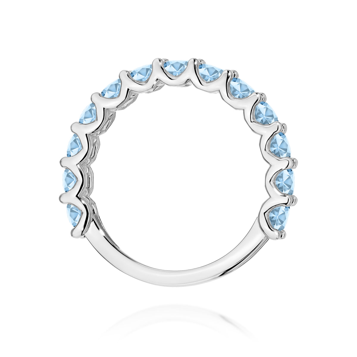 Inel Aur 9K cu Diamante Albastre de Laborator 1.30 ct