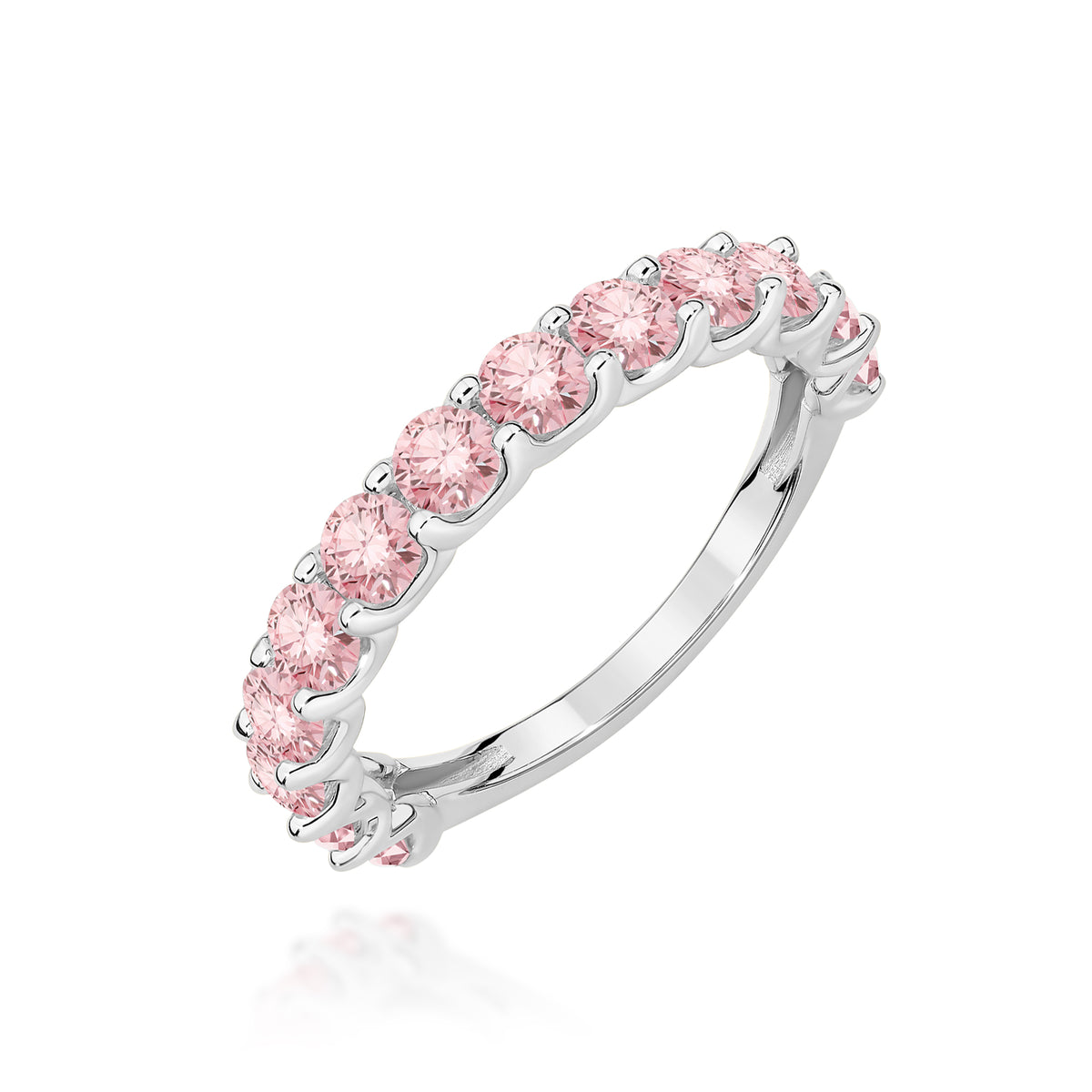 Inel Aur 9K cu Diamante Roz de Laborator 1.30 ct