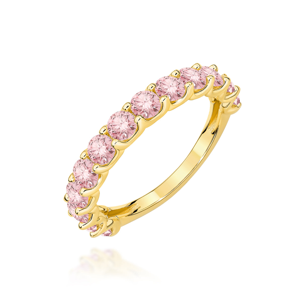 Inel Aur 9K cu Diamante Roz de Laborator 1.30 ct