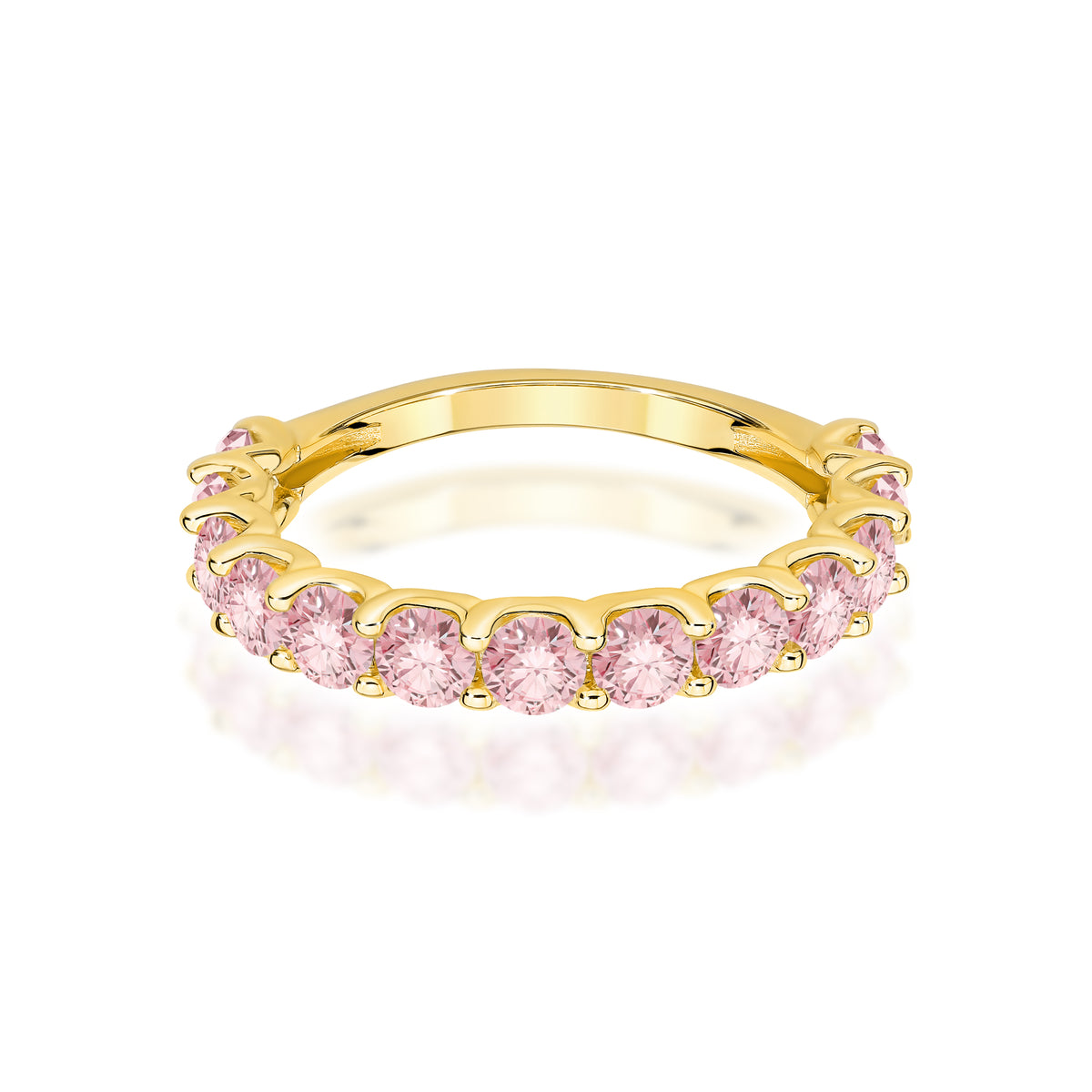 Inel Aur 9K cu Diamante Roz de Laborator 1.30 ct