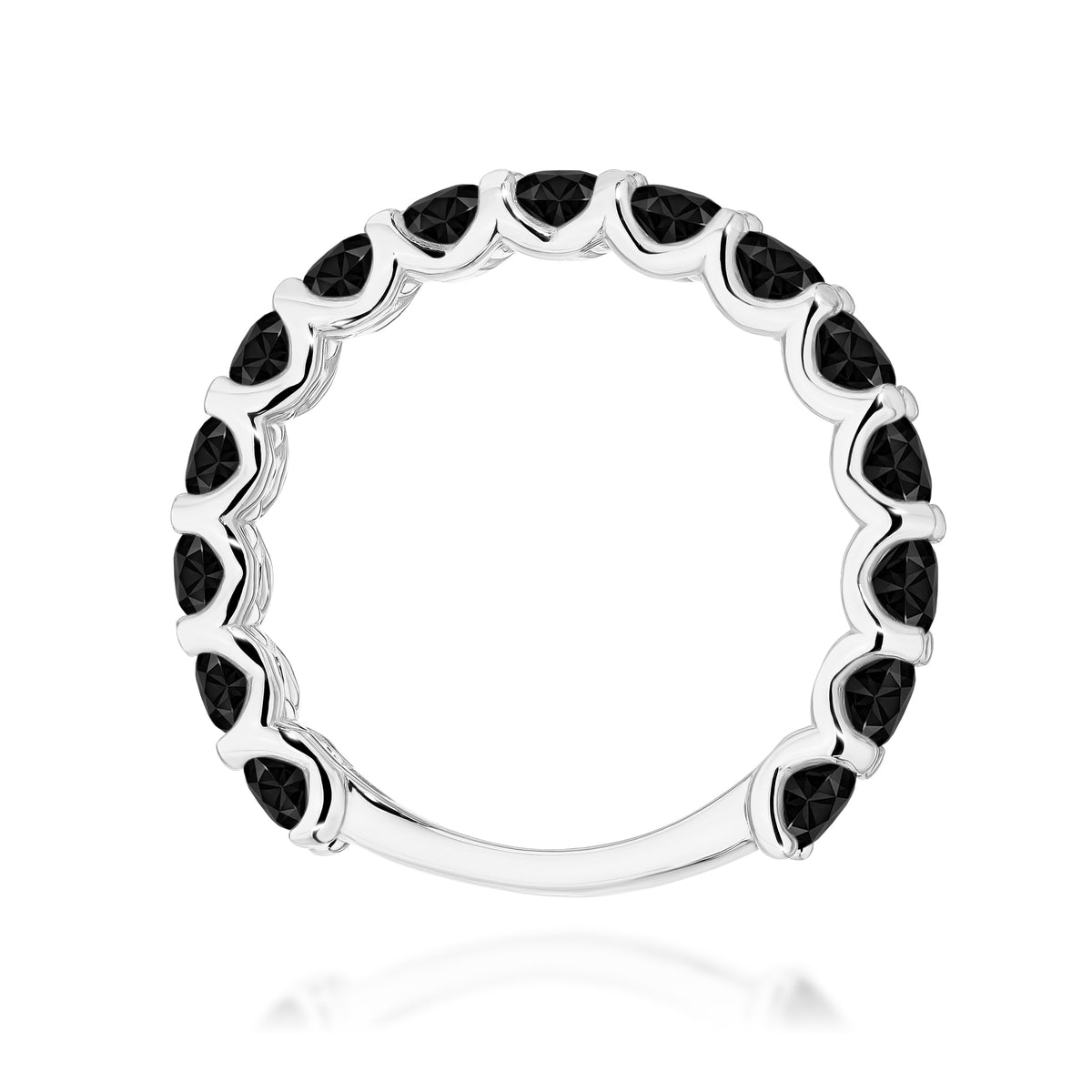 Inel Aur 14K cu Diamante Naturale Negre 1.80 ct