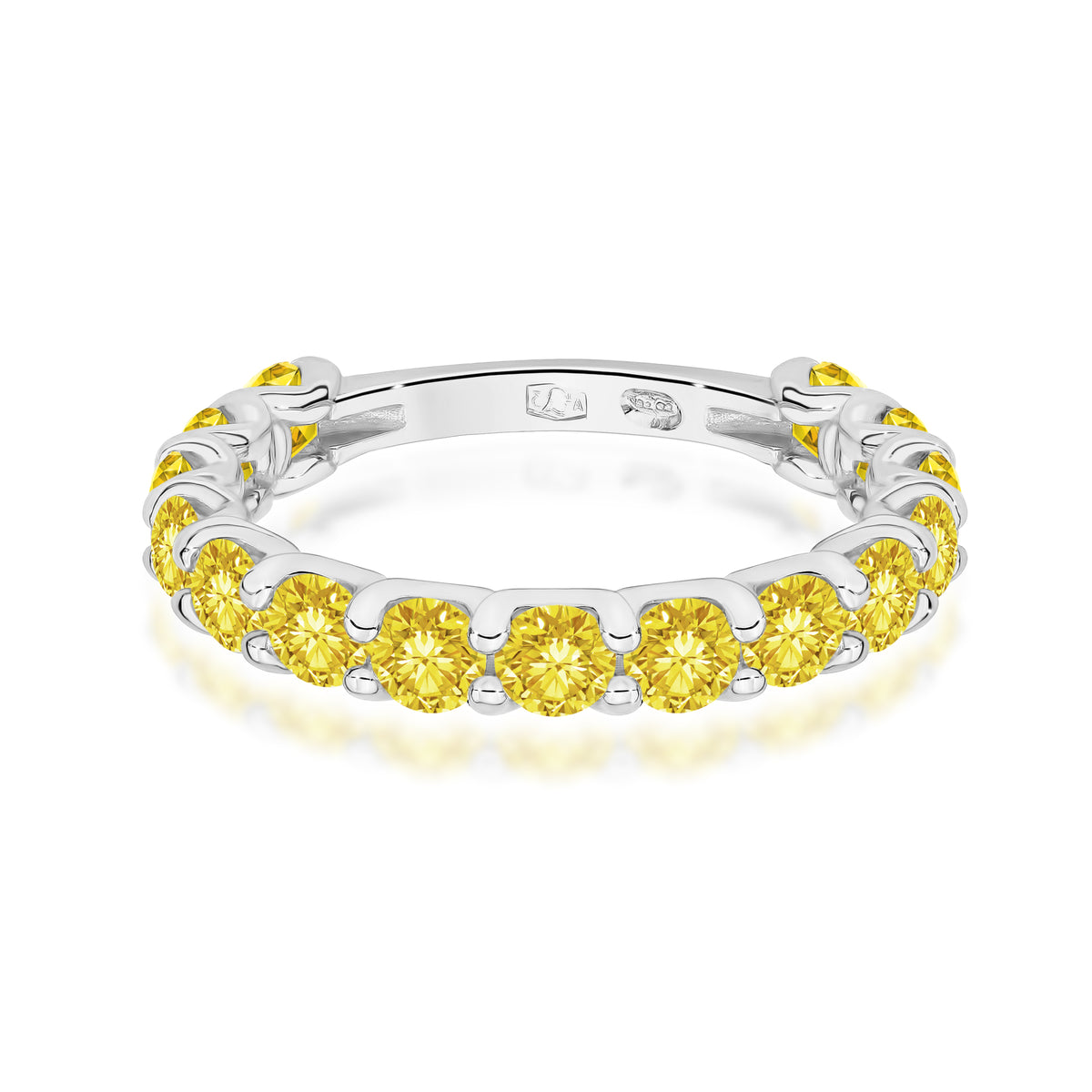 Inel Aur 14K cu Diamante Galbene de Laborator 1.50 ct