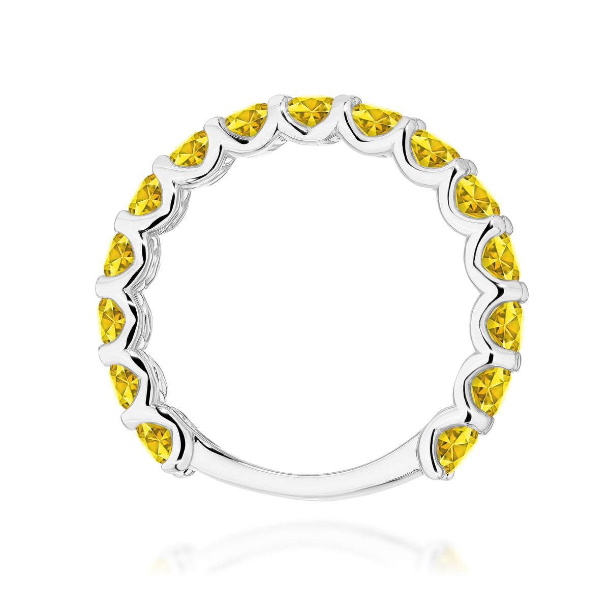 Inel Aur 14K cu Diamante Galbene de Laborator 1.50 ct