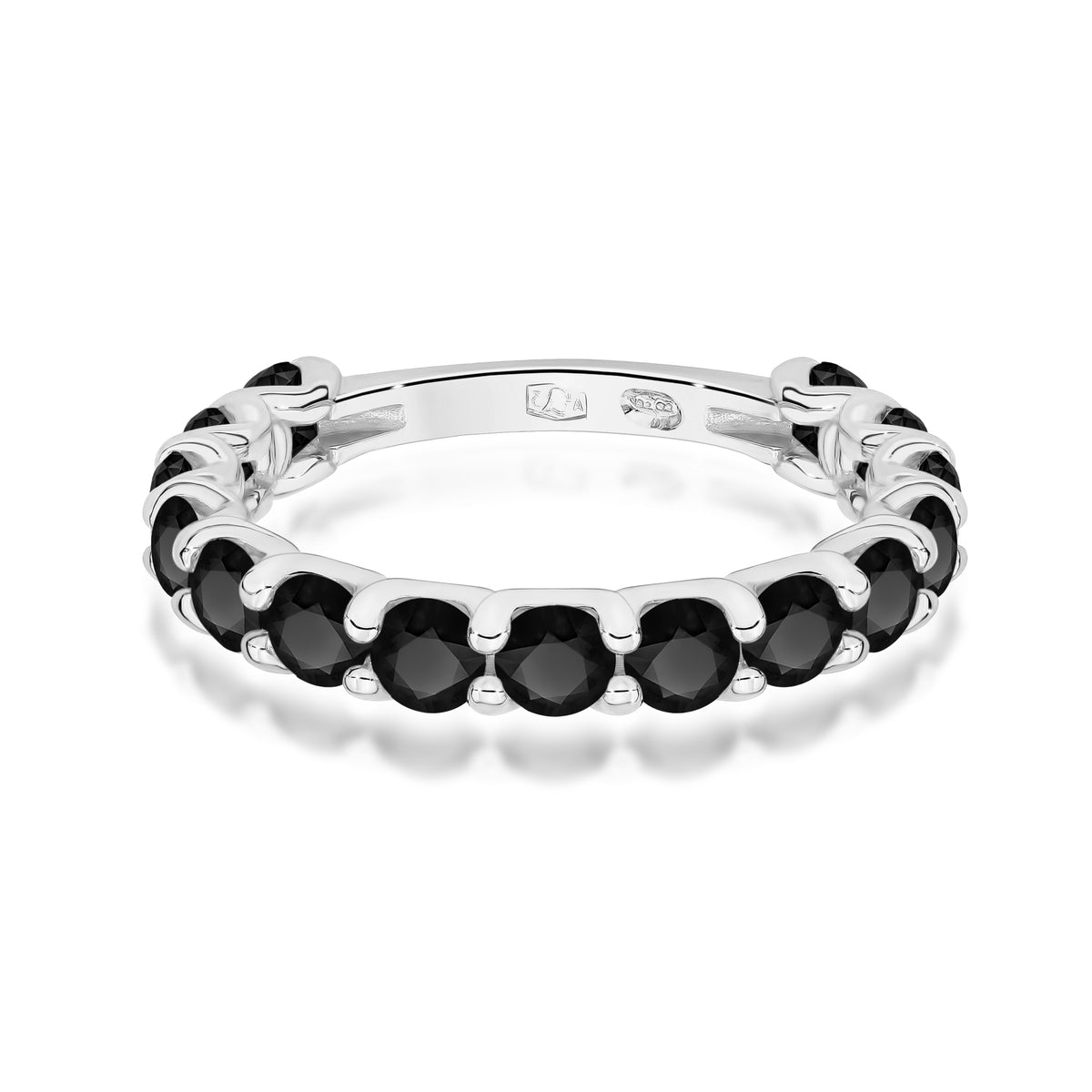 Inel Aur 9K cu Diamante Naturale Negre 1.80 ct