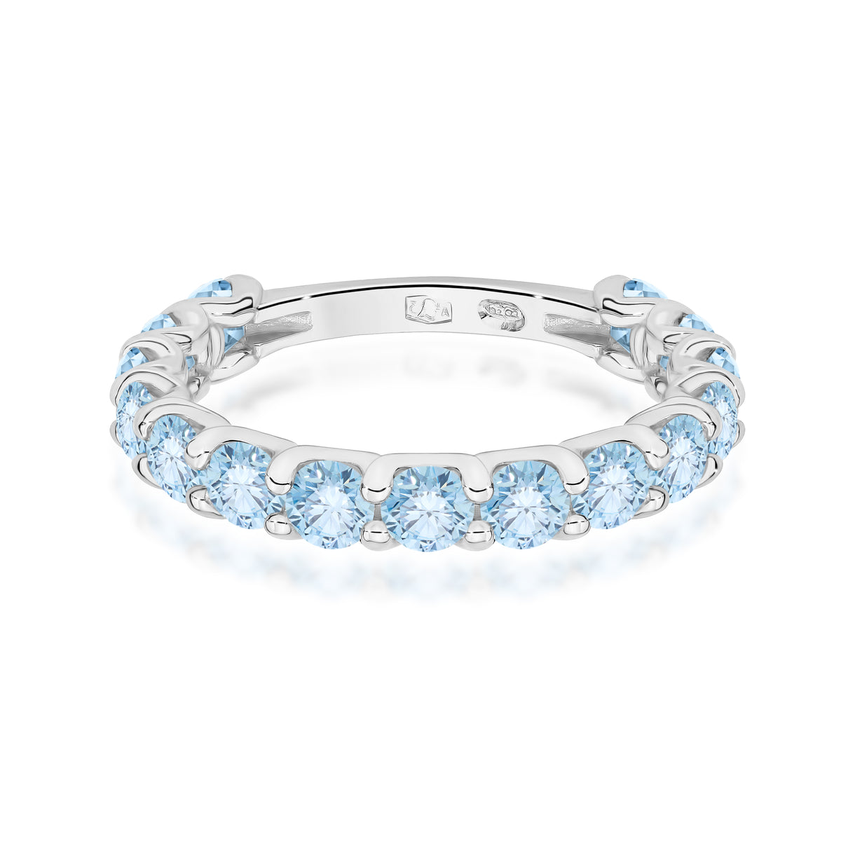 Inel Aur 9K cu Diamante Albastre de Laborator 1.50 ct