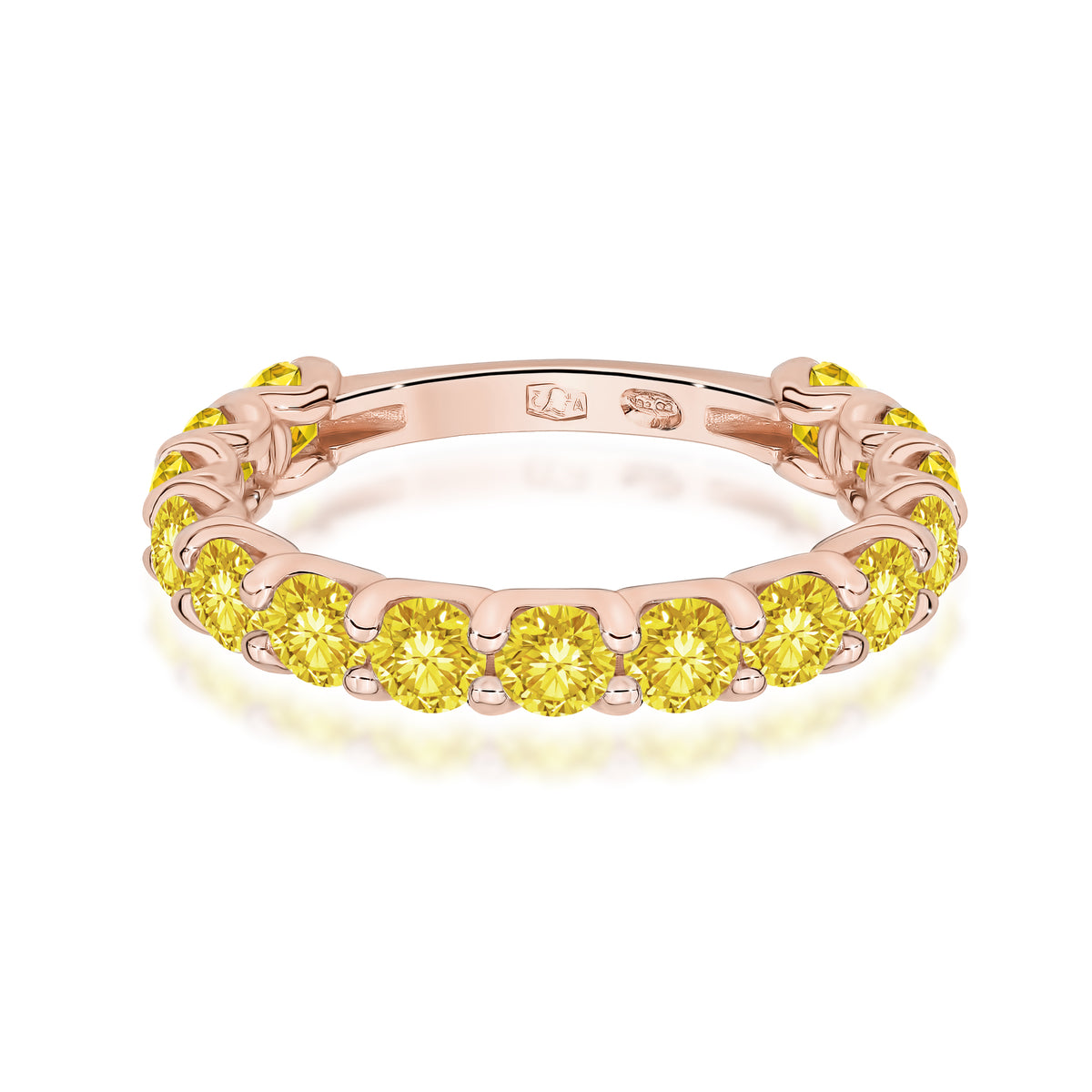 Inel Aur 14K cu Diamante Galbene de Laborator 1.50 ct